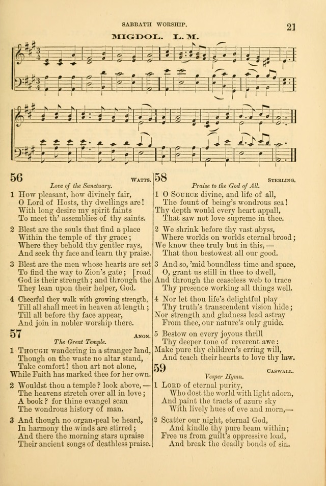 Church Harmonies: a collection of hymns and tunes for the use of Congregations page 21