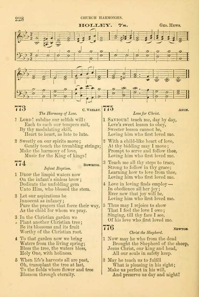 Church Harmonies: a collection of hymns and tunes for the use of Congregations page 228