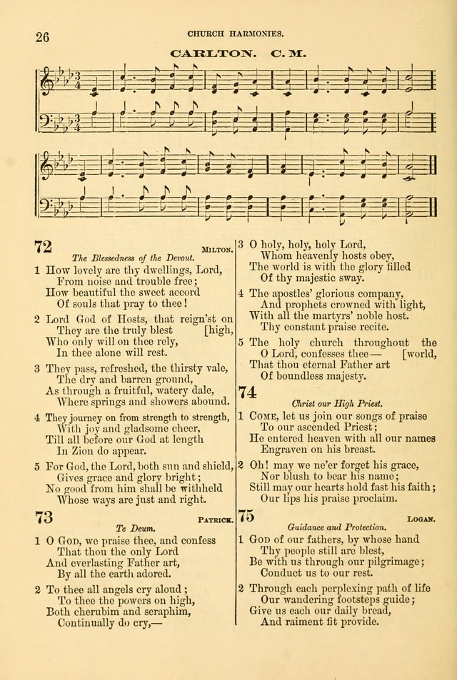 Church Harmonies: a collection of hymns and tunes for the use of Congregations page 26