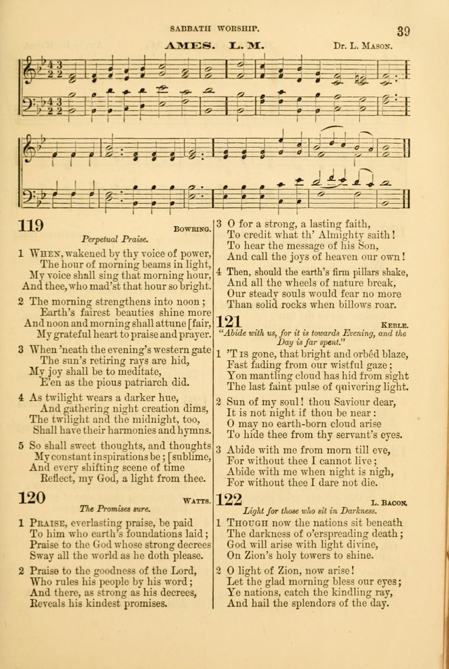 Church Harmonies: a collection of hymns and tunes for the use of Congregations page 39