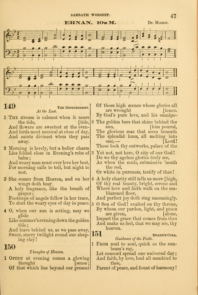 Church Harmonies: a collection of hymns and tunes for the use of Congregations page 47