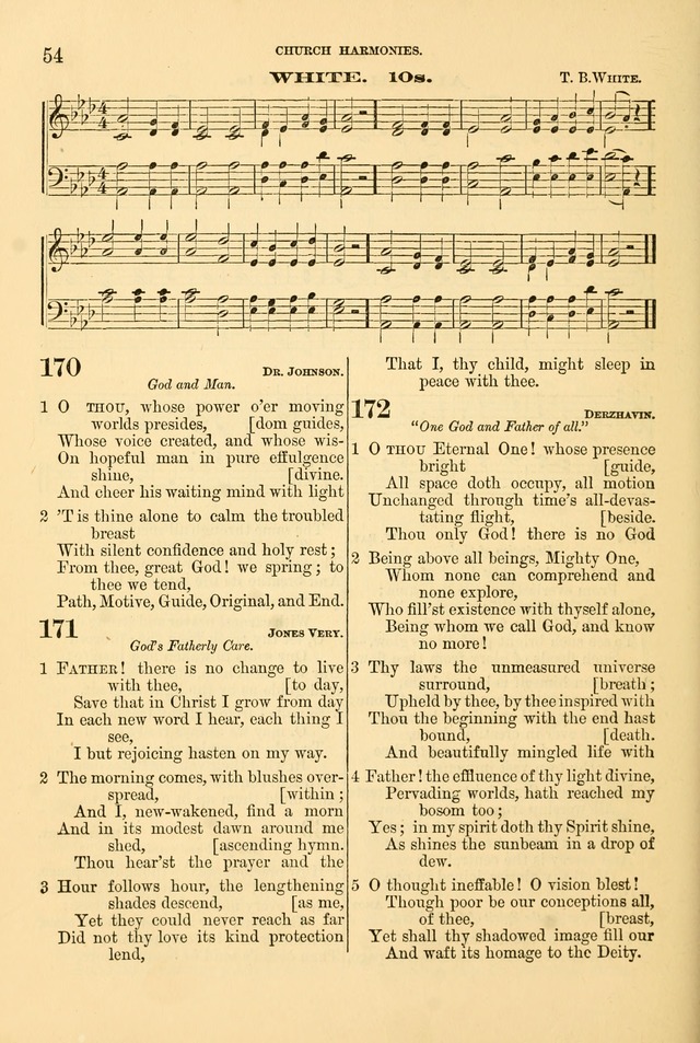 Church Harmonies: a collection of hymns and tunes for the use of Congregations page 54