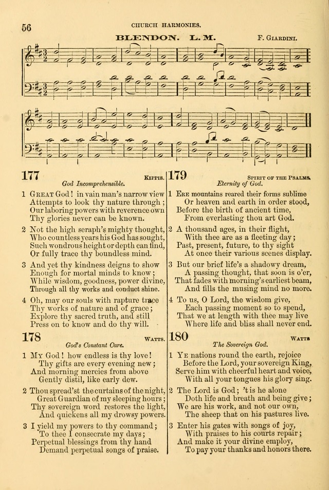 Church Harmonies: a collection of hymns and tunes for the use of Congregations page 56