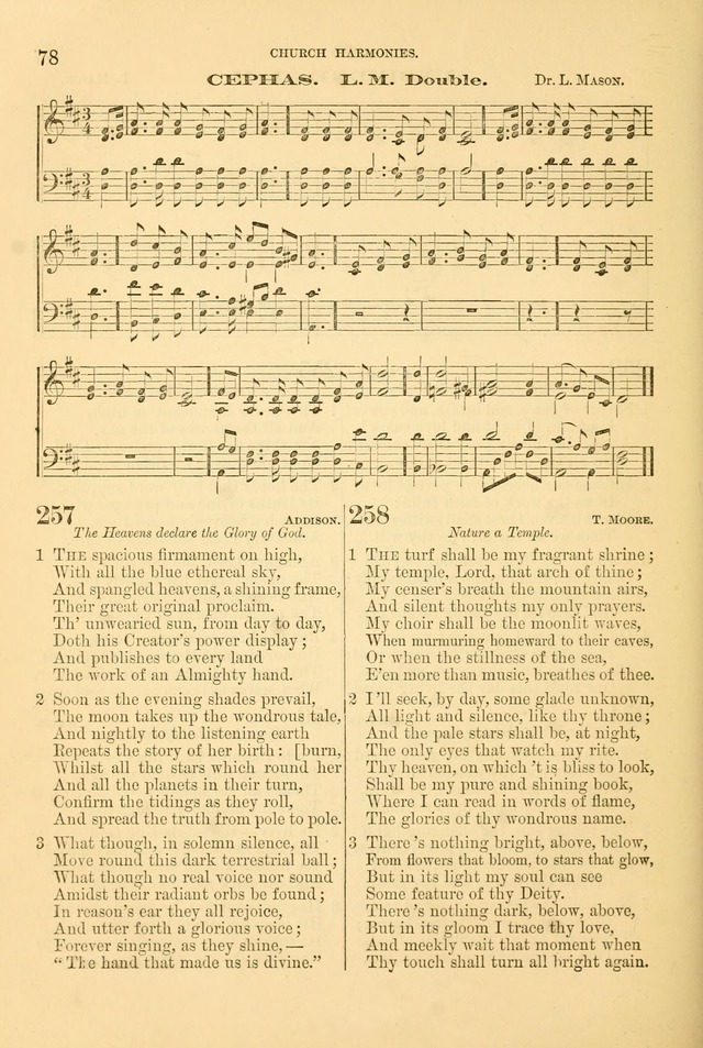 Church Harmonies: a collection of hymns and tunes for the use of Congregations page 78