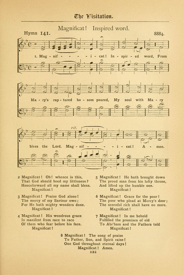 The Catholic Hymnal: containing hymns for congregational and home use, and the vesper psalms, the office of compline, the litanies, hymns at benediction, etc. page 135