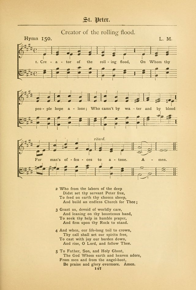 The Catholic Hymnal: containing hymns for congregational and home use, and the vesper psalms, the office of compline, the litanies, hymns at benediction, etc. page 147