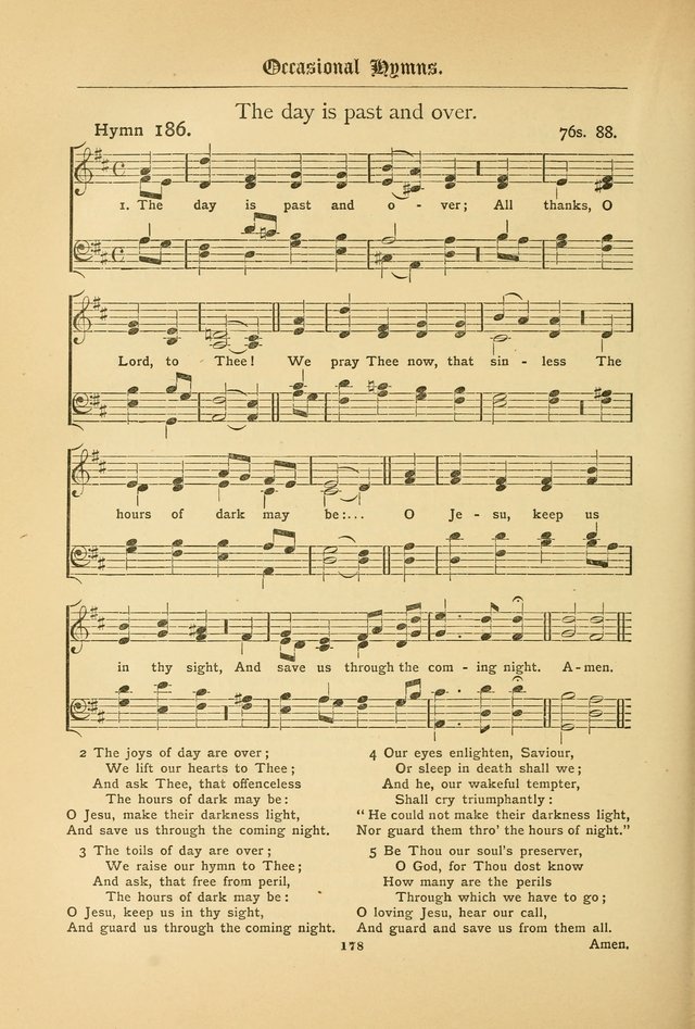 The Catholic Hymnal: containing hymns for congregational and home use, and the vesper psalms, the office of compline, the litanies, hymns at benediction, etc. page 178