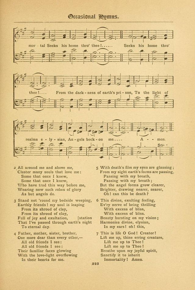 The Catholic Hymnal: containing hymns for congregational and home use, and the vesper psalms, the office of compline, the litanies, hymns at benediction, etc. page 223