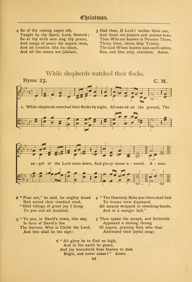 The Catholic Hymnal: containing hymns for congregational and home use, and the vesper psalms, the office of compline, the litanies, hymns at benediction, etc. page 23