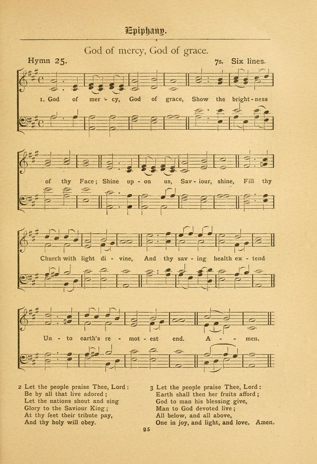 The Catholic Hymnal: containing hymns for congregational and home use, and the vesper psalms, the office of compline, the litanies, hymns at benediction, etc. page 25