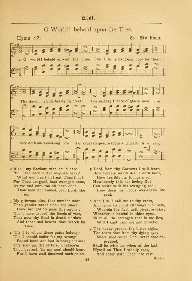The Catholic Hymnal: containing hymns for congregational and home use, and the vesper psalms, the office of compline, the litanies, hymns at benediction, etc. page 41