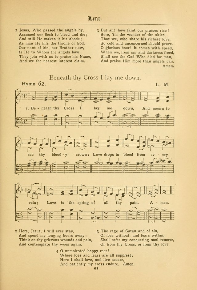 The Catholic Hymnal: containing hymns for congregational and home use, and the vesper psalms, the office of compline, the litanies, hymns at benediction, etc. page 61