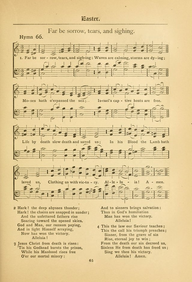 The Catholic Hymnal: containing hymns for congregational and home use, and the vesper psalms, the office of compline, the litanies, hymns at benediction, etc. page 65