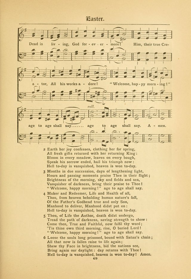The Catholic Hymnal: containing hymns for congregational and home use, and the vesper psalms, the office of compline, the litanies, hymns at benediction, etc. page 69