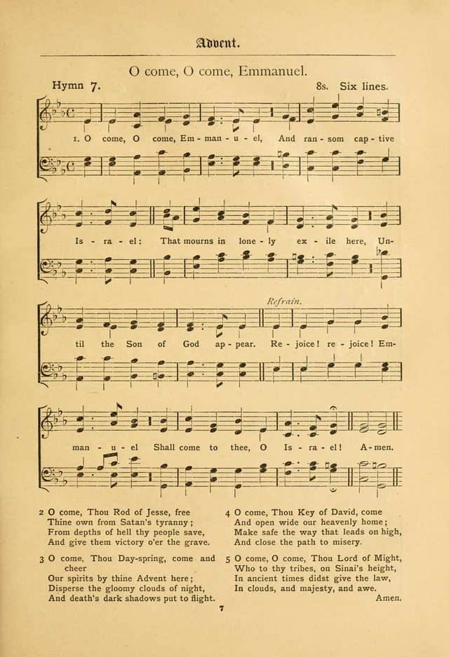 The Catholic Hymnal: containing hymns for congregational and home use, and the vesper psalms, the office of compline, the litanies, hymns at benediction, etc. page 7