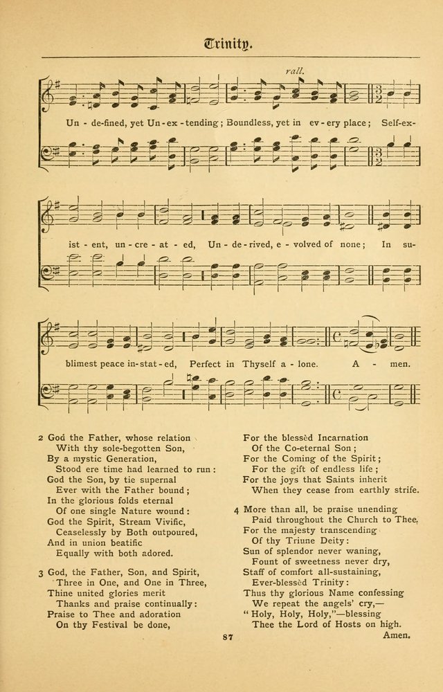 The Catholic Hymnal: containing hymns for congregational and home use, and the vesper psalms, the office of compline, the litanies, hymns at benediction, etc. page 87