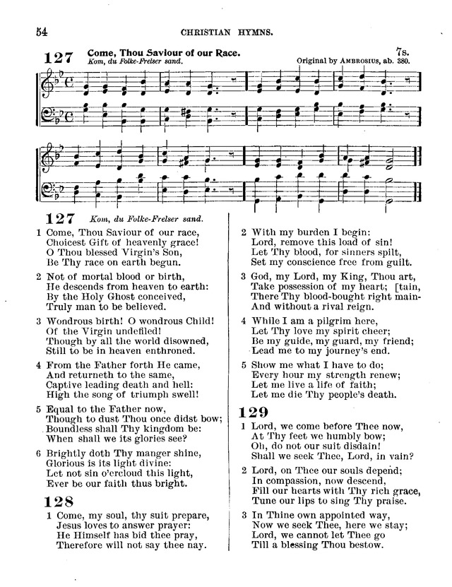 Christian Hymns: for church, school and home, with music page 52