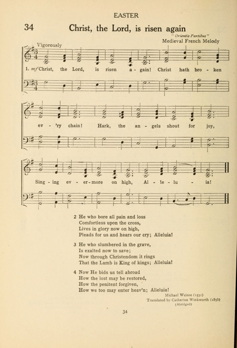 The Concord Hymnal: for Day School, Sunday School and Home page 34
