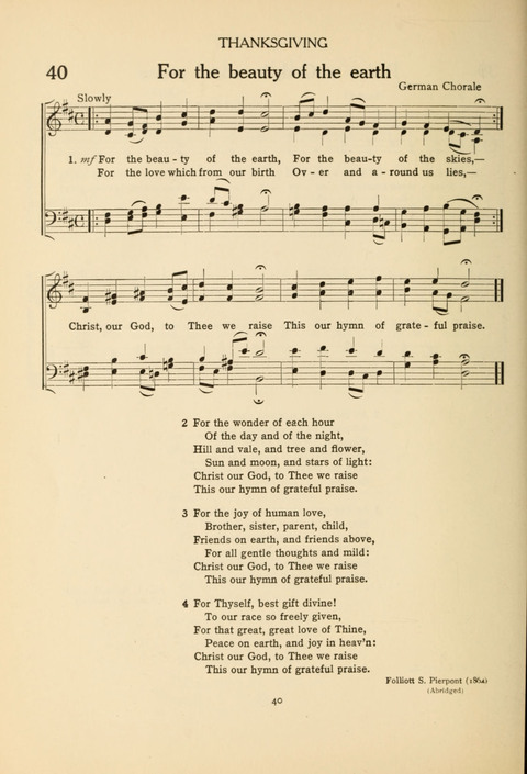 The Concord Hymnal: for Day School, Sunday School and Home page 40