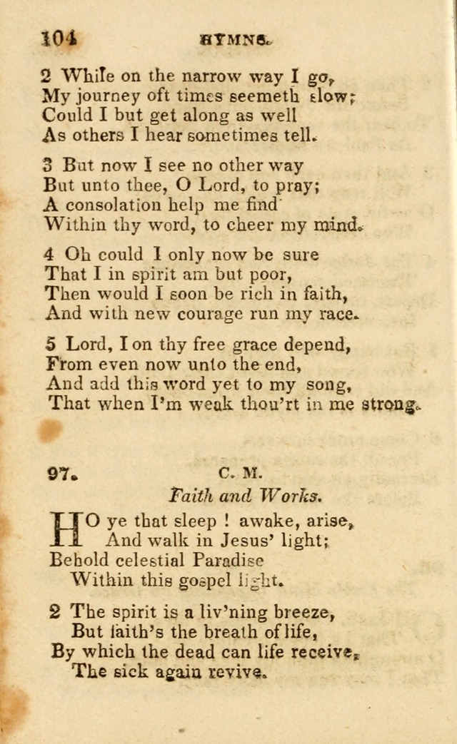 A Collection of Hymns, Designed for the Use of the Church of Christ page 105