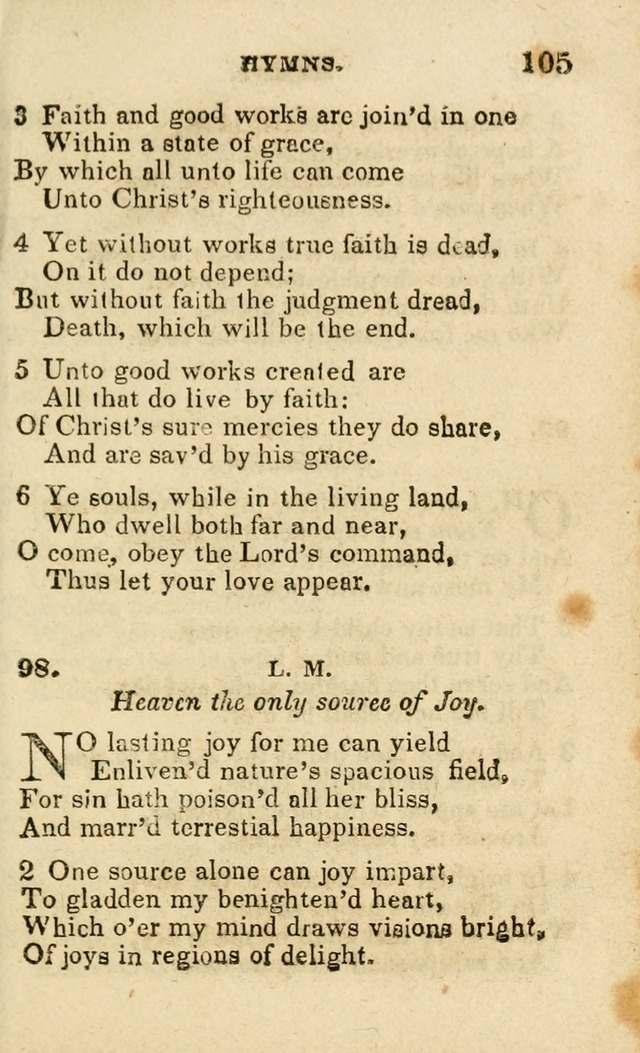 A Collection of Hymns, Designed for the Use of the Church of Christ page 106