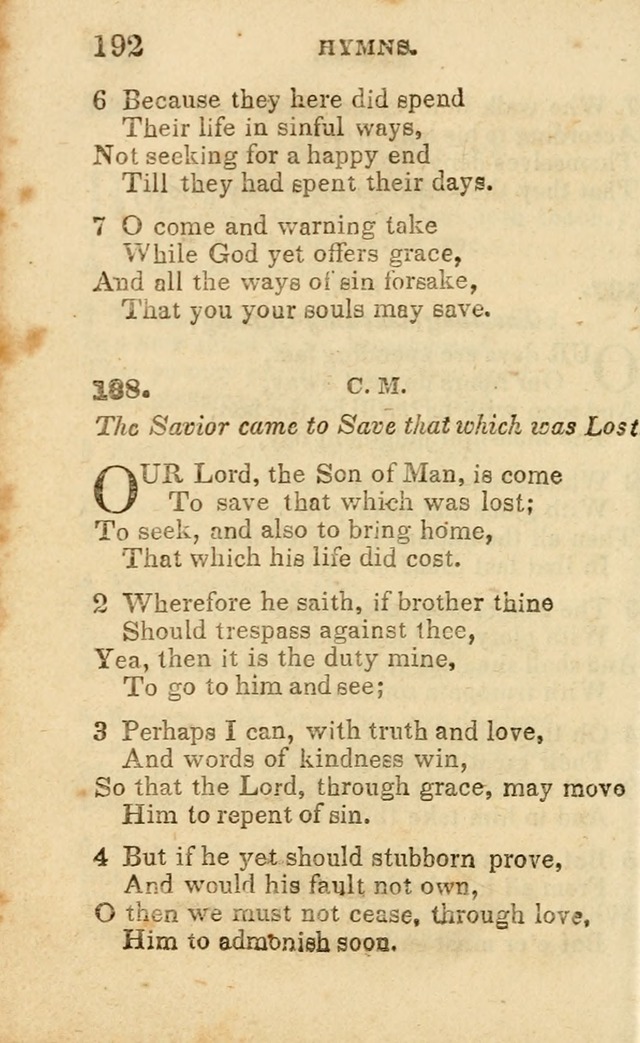 A Collection of Hymns, Designed for the Use of the Church of Christ page 193