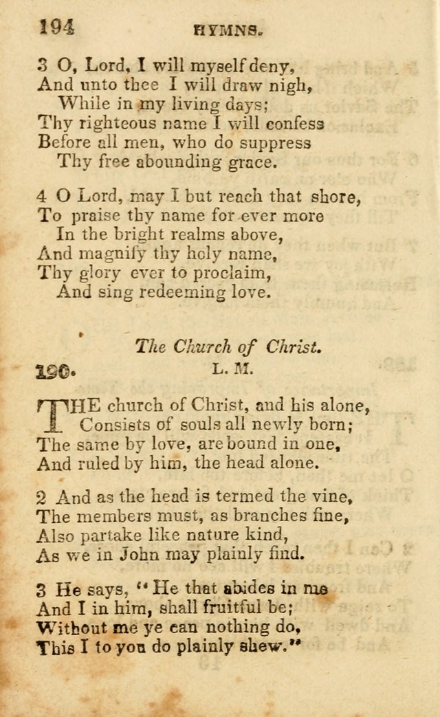 A Collection of Hymns, Designed for the Use of the Church of Christ page 195