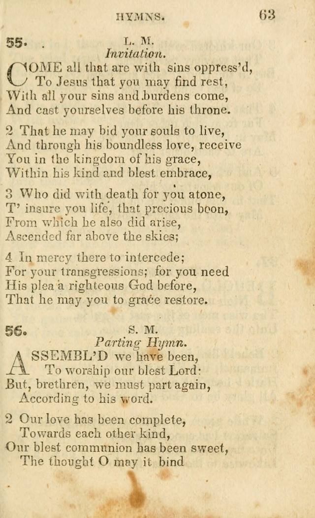 A Collection of Hymns, Designed for the Use of the Church of Christ page 64