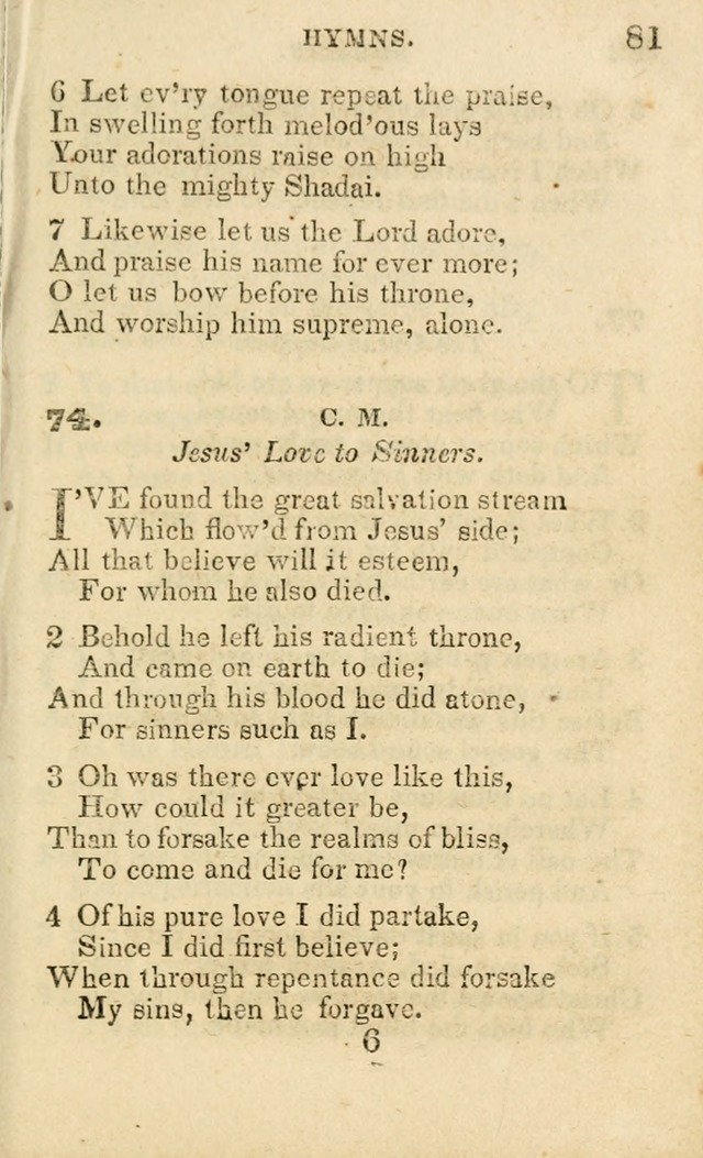 A Collection of Hymns, Designed for the Use of the Church of Christ page 82