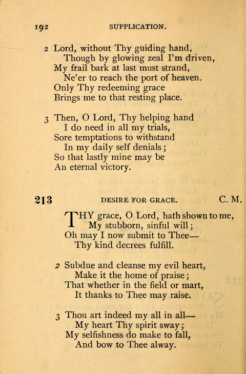 Collection of Hymns: designed for the use of the Cchurch of Christ by the Reformed Mennonite Church page 192