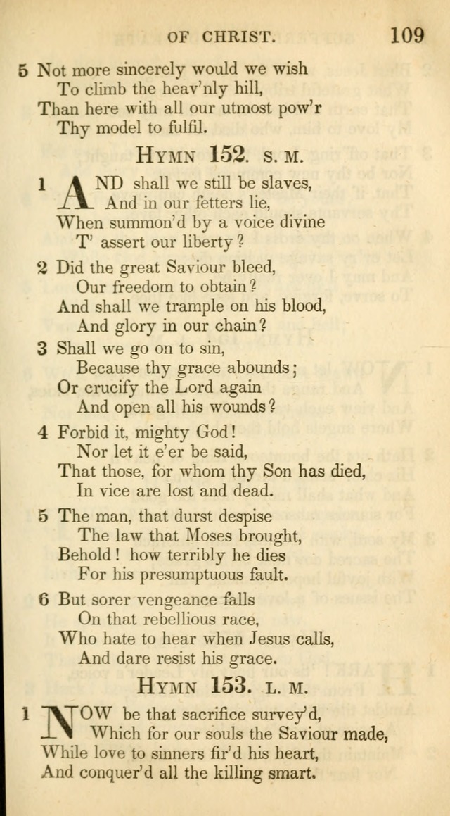 A Collection of Hymns and a Liturgy: for the use of Evangelical Lutheran Churches, to which are added prayers for families and individuals (New and Enl. Stereotype Ed.) page 109
