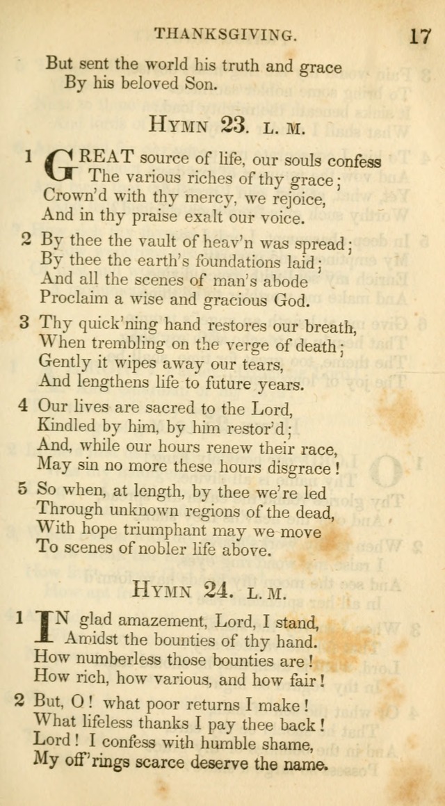 A Collection of Hymns and a Liturgy: for the use of Evangelical Lutheran Churches, to which are added prayers for families and individuals (New and Enl. Stereotype Ed.) page 17