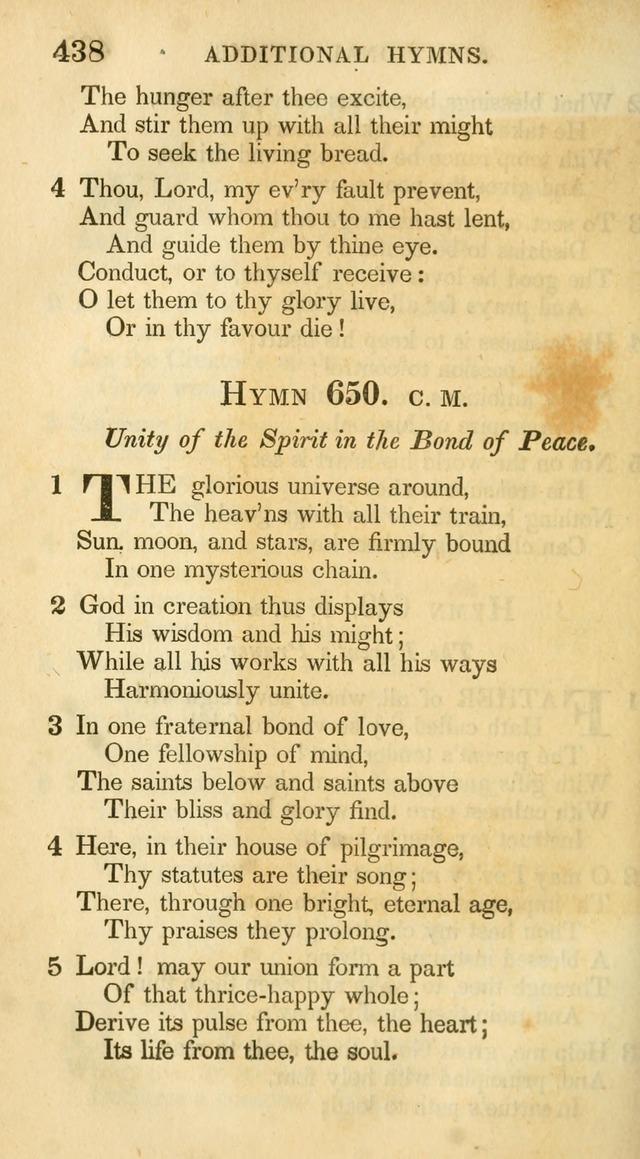 A Collection of Hymns and a Liturgy: for the use of Evangelical Lutheran Churches, to which are added prayers for families and individuals (New and Enl. Stereotype Ed.) page 438