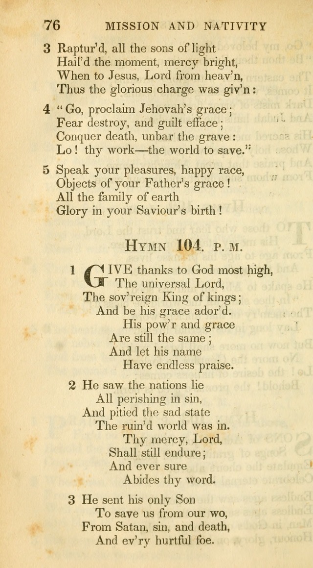 A Collection of Hymns and a Liturgy: for the use of Evangelical Lutheran Churches, to which are added prayers for families and individuals (New and Enl. Stereotype Ed.) page 76