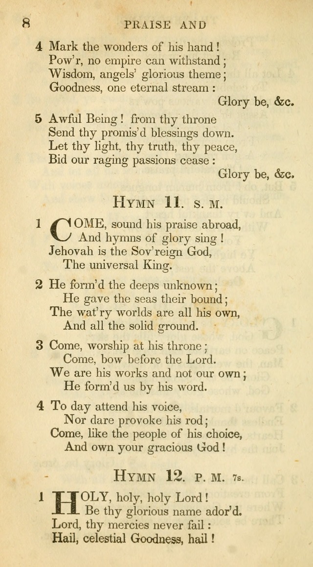 A Collection of Hymns and a Liturgy: for the use of Evangelical Lutheran Churches, to which are added prayers for families and individuals (New and Enl. Stereotype Ed.) page 8