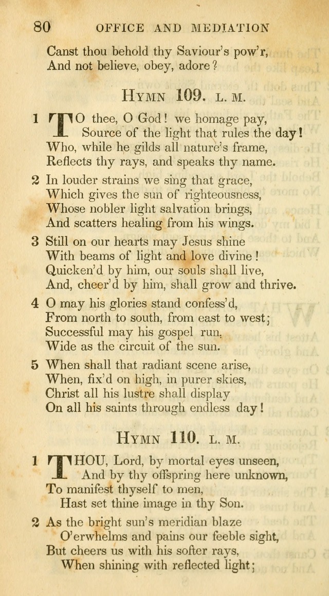 A Collection of Hymns and a Liturgy: for the use of Evangelical Lutheran Churches, to which are added prayers for families and individuals (New and Enl. Stereotype Ed.) page 80