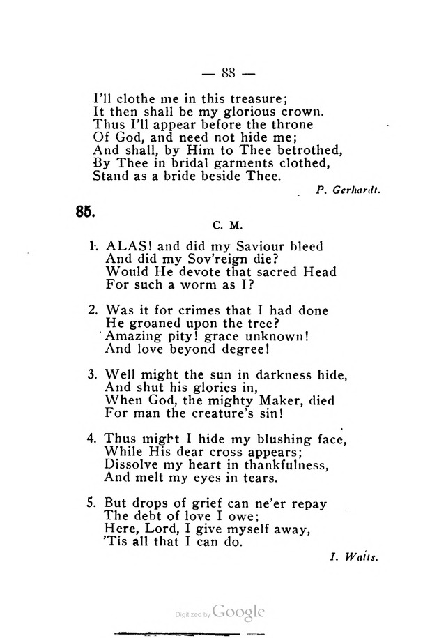 Church Hymnal for Lutheran Services 84. A Lamb goes uncomplaining forth ...