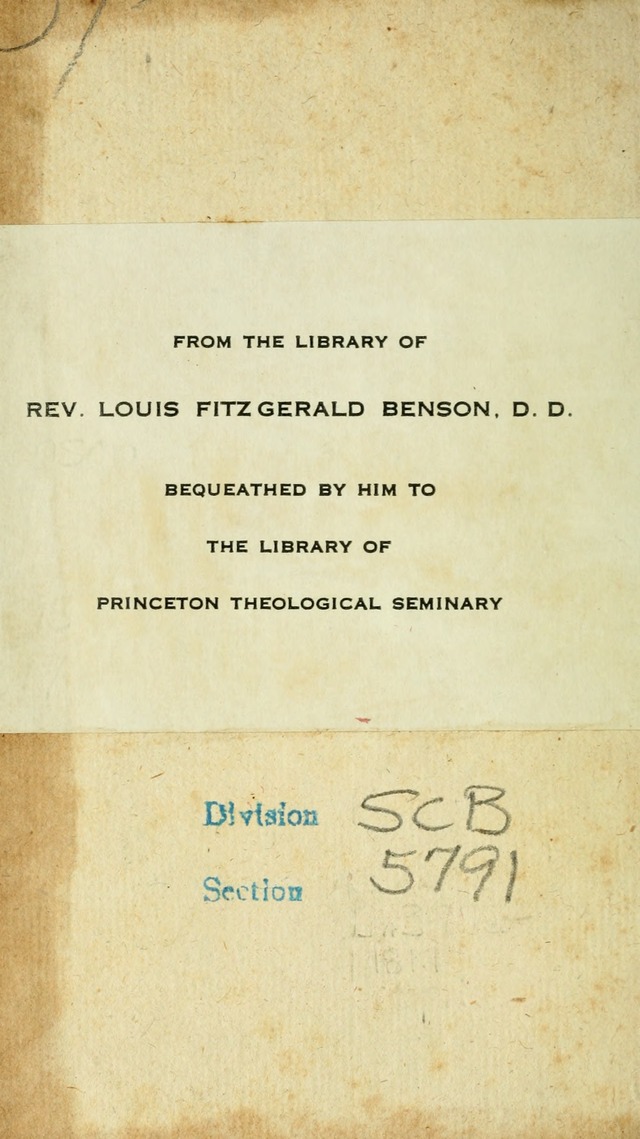 A Collection of Hymns and a Liturgy for the Use of Evangelical Lutheran Churches: to which are added prayers for families and individuals page ii