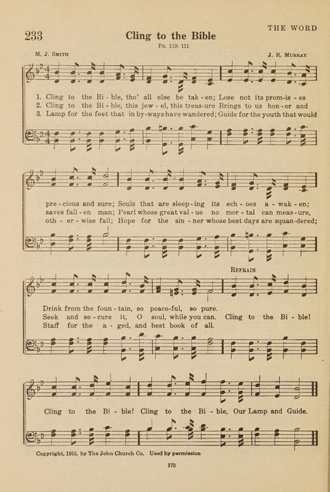 Church Hymnal, Mennonite: a collection of hymns and sacred songs suitable for use in public worship, worship in the home, and all general occasions (1st ed. ) [with Deutscher Anhang] page 170