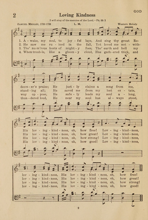 Church Hymnal, Mennonite: a collection of hymns and sacred songs suitable for use in public worship, worship in the home, and all general occasions (1st ed. ) [with Deutscher Anhang] page 2