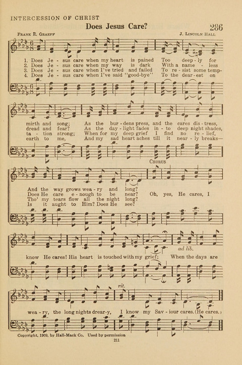 Church Hymnal, Mennonite: a collection of hymns and sacred songs suitable for use in public worship, worship in the home, and all general occasions (1st ed. ) [with Deutscher Anhang] page 211