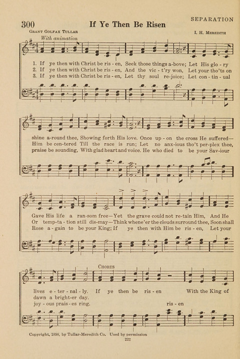 Church Hymnal, Mennonite: a collection of hymns and sacred songs suitable for use in public worship, worship in the home, and all general occasions (1st ed. ) [with Deutscher Anhang] page 222