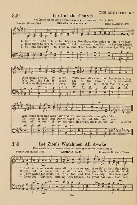Church Hymnal, Mennonite: a collection of hymns and sacred songs suitable for use in public worship, worship in the home, and all general occasions (1st ed. ) [with Deutscher Anhang] page 256