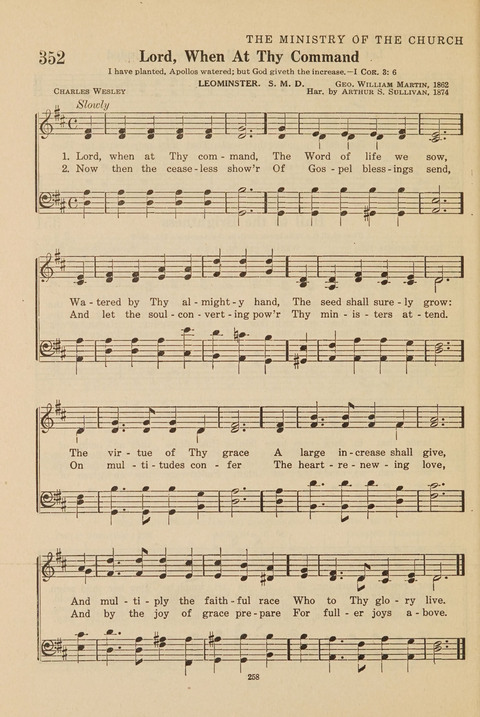 Church Hymnal, Mennonite: a collection of hymns and sacred songs suitable for use in public worship, worship in the home, and all general occasions (1st ed. ) [with Deutscher Anhang] page 258