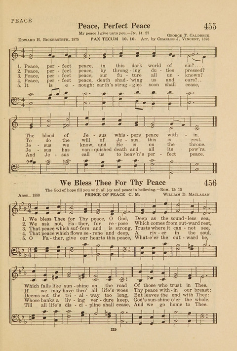 Church Hymnal, Mennonite: a collection of hymns and sacred songs suitable for use in public worship, worship in the home, and all general occasions (1st ed. ) [with Deutscher Anhang] page 339
