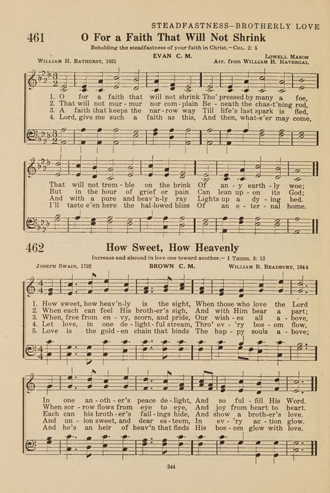 Church Hymnal, Mennonite: a collection of hymns and sacred songs suitable for use in public worship, worship in the home, and all general occasions (1st ed. ) [with Deutscher Anhang] page 344