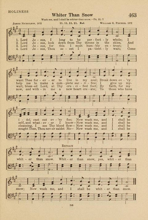 Church Hymnal, Mennonite: a collection of hymns and sacred songs suitable for use in public worship, worship in the home, and all general occasions (1st ed. ) [with Deutscher Anhang] page 345