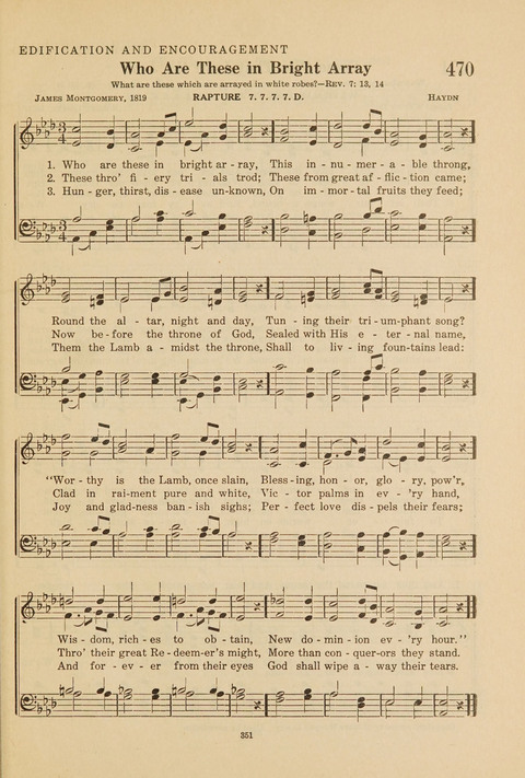 Church Hymnal, Mennonite: a collection of hymns and sacred songs suitable for use in public worship, worship in the home, and all general occasions (1st ed. ) [with Deutscher Anhang] page 351