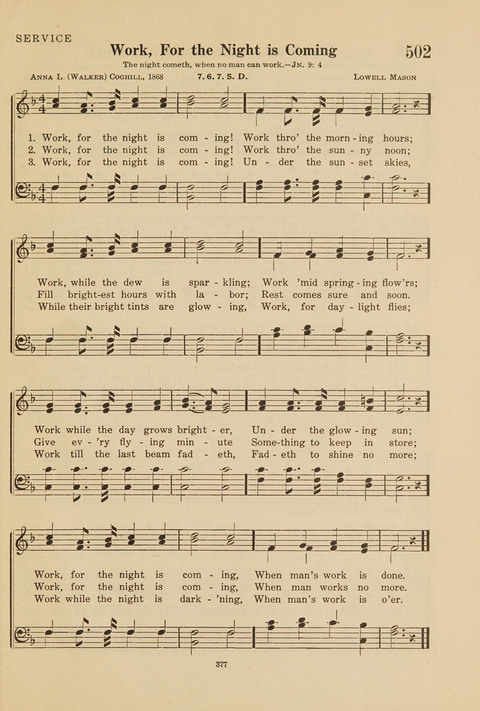 Church Hymnal, Mennonite: a collection of hymns and sacred songs suitable for use in public worship, worship in the home, and all general occasions (1st ed. ) [with Deutscher Anhang] page 377