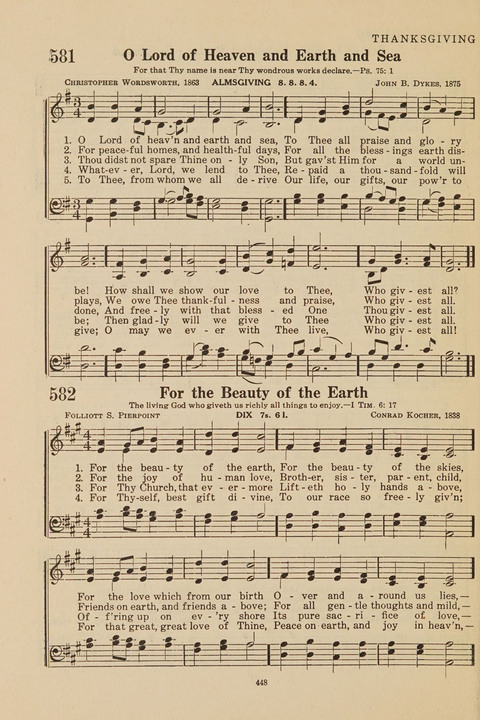 Church Hymnal, Mennonite: a collection of hymns and sacred songs suitable for use in public worship, worship in the home, and all general occasions (1st ed. ) [with Deutscher Anhang] page 448
